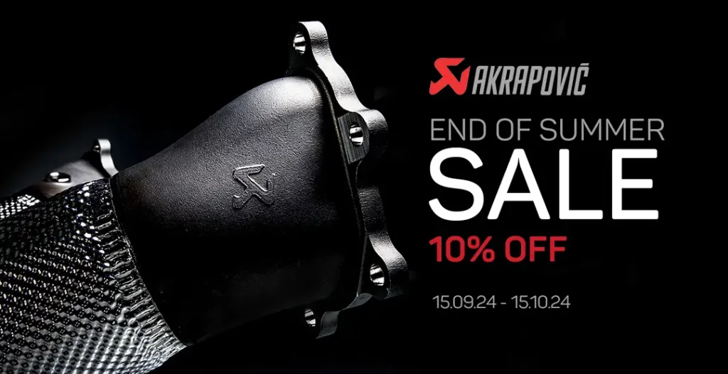 End of Summer Akrapovič sale! 10% Off all products!